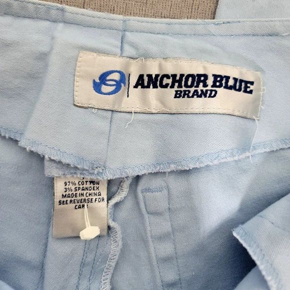 Vintage 90s Y2K Anchor Blue Womens M Light Blue Low Rise Stretch Flare Pants - Picture 4 of 6